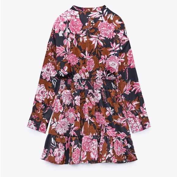 ZARA PRINTED MINI DRESS MULTICOLORED - Picture 11 of 12